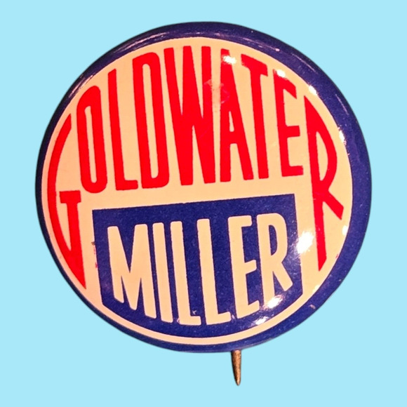 1964 Barry Goldwater & William E. Miller Presidential Campaign Pinback Buttons - Picture 5 of 7